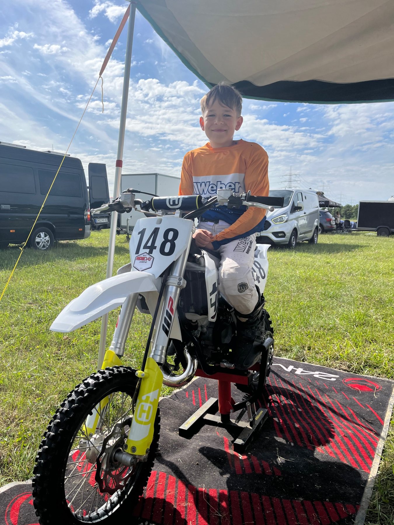 Tammo Widmann mit seiner Husqvarna TC 65